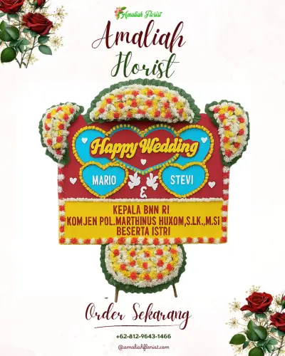Karangan Papan Bunga Pernikahan di Situ Ilir